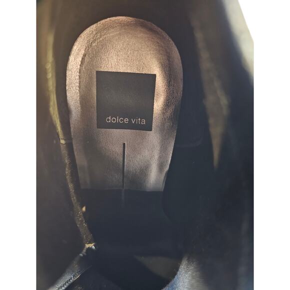 Dolce Vita  Highlander Bootie Black Suede Asymmetrical side zipper 9.5 NIB - Picture 13 of 15